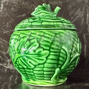 Green Jar with Lid
